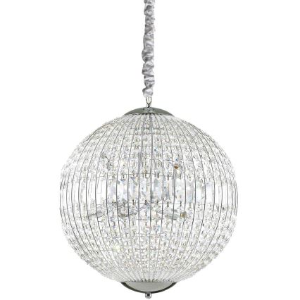Ideal Lux - LED-Kristall-Hängeleuchte an Kette LUXOR 8xG9/3W/230V d 50 cm klar