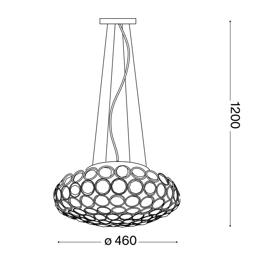 Ideal Lux - LED-Kristall-Kronleuchter an Aufhängung KING 7xG9/3W/230V d 46 cm glänzendes Chrom