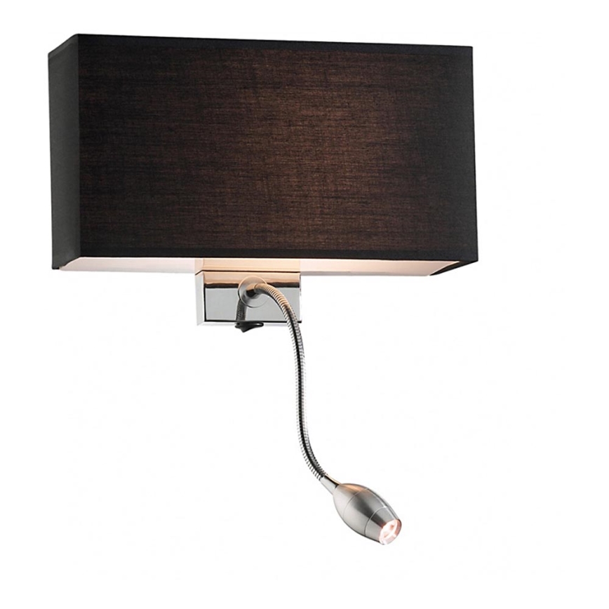 Ideal Lux - LED Lampada flessibile da muro HOTEL 1xE27/60W + LED/1,5W/230V