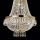 Ideal Lux - LED Lampadario di cristallo a sospensione con catena CAESAR 6xG9/3W/230V diametro 38 cm oro