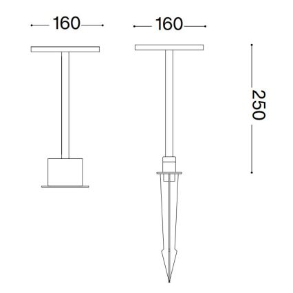 Ideal Lux - LED-Außenleuchte TOFFEE LED/11W/230V CRI 90 IP65 anthrazit