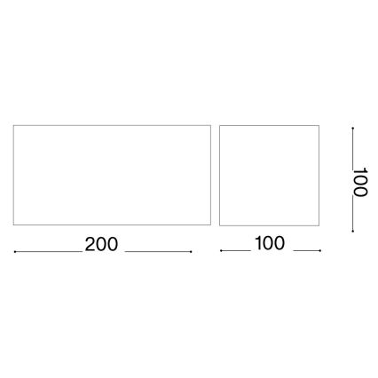 Ideal Lux - LED-Outdoor-Wandleuchte ATOM LED/25W/230V CRI 90 IP54 anthrazit