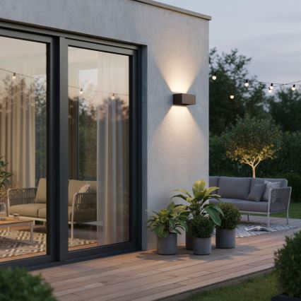 Ideal Lux - LED-Outdoor-Wandleuchte ATOM LED/25W/230V CRI 90 IP54 braun