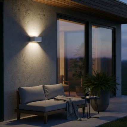 Ideal Lux - LED-Outdoor-Wandleuchte ATOM LED/25W/230V CRI 90 IP54 weiß