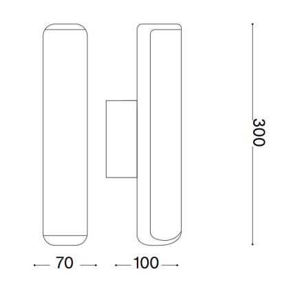 Ideal Lux - LED-Outdoor-Wandleuchte ETERE LED/9,5W/230V 4000K CRI 90 IP44 anthrazit