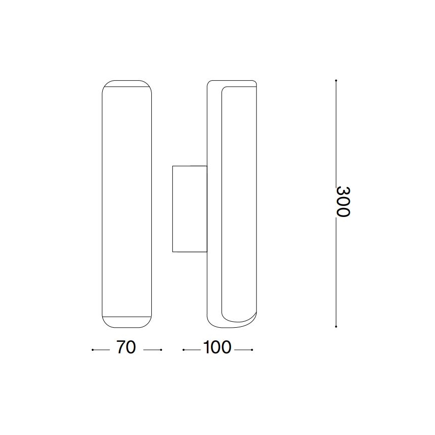 Ideal Lux - LED-Outdoor-Wandleuchte ETERE LED/9,5W/230V 4000K CRI 90 IP44 anthrazit