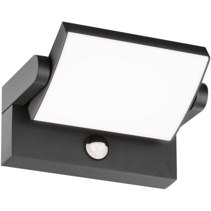 Ideal Lux - LED-Outdoor-Wandleuchte mit Sensor SWIPE LED/21W/230V CRI 90 IP54 anthrazit