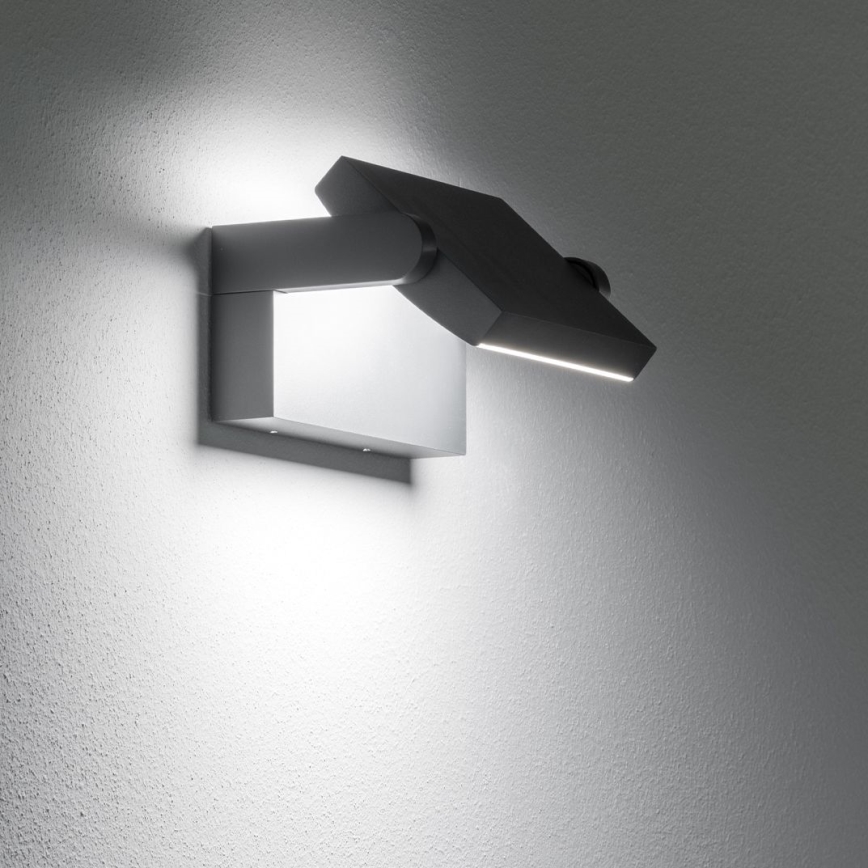 Ideal Lux - LED-Outdoor-Wandleuchte SWIPE LED/21W/230V CRI 90 IP54 schwarz