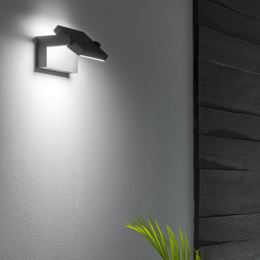 Ideal Lux - LED-Outdoor-Wandleuchte SWIPE LED/21W/230V CRI 90 IP54 schwarz