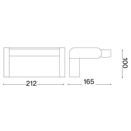Ideal Lux - LED-Outdoor-Wandleuchte SWIPE LED/21W/230V CRI 90 IP54 schwarz