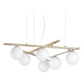 Ideal Lux - LED-Pendelleuchte an Drahtseil ATLAS 6xG9/3W/230V goldfarben