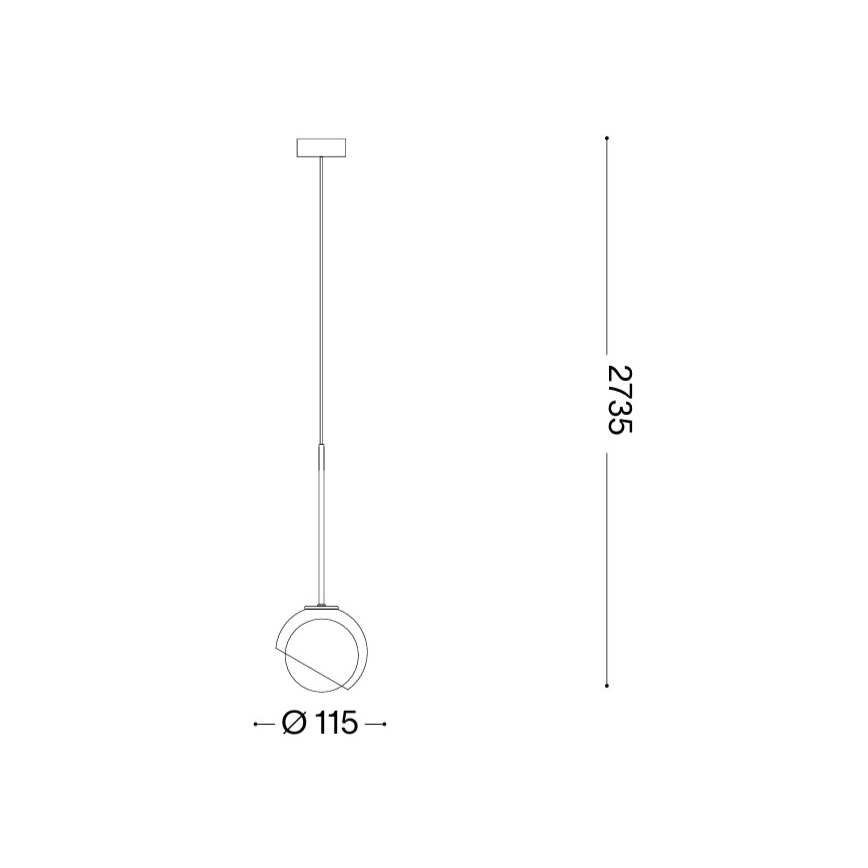 Ideal Lux - LED-Pendelleuchte an Kabel BLOOM 1xG9/3W/230V Ø 11,5 cm schwarz