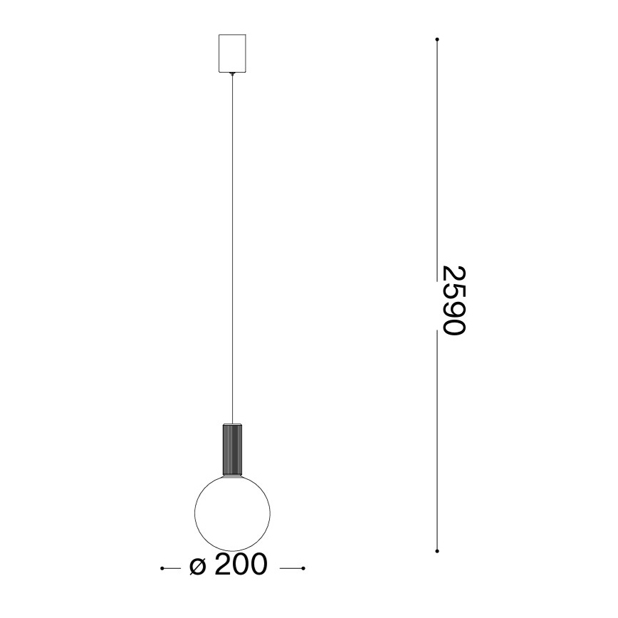 Ideal Lux - LED-Pendelleuchte an Kabel ODEON LED/8W/230V CRI 90 Ø 20 cm beige/weiß