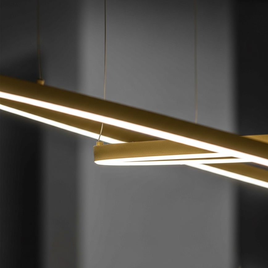 Ideal Lux - LED-Hängeleuchte an Seil ORACLE SLIM LED/37W/230V 3000K CRI 90 Ø 70 cm, goldfarben