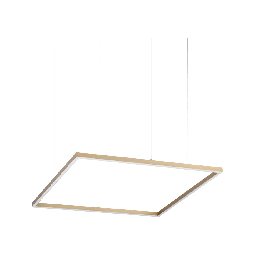 Ideal Lux - LED-Pendelleuchte an Seil ORACLE SLIM LED/44W/230V 3000K CRI 90 70x70 cm goldfarben