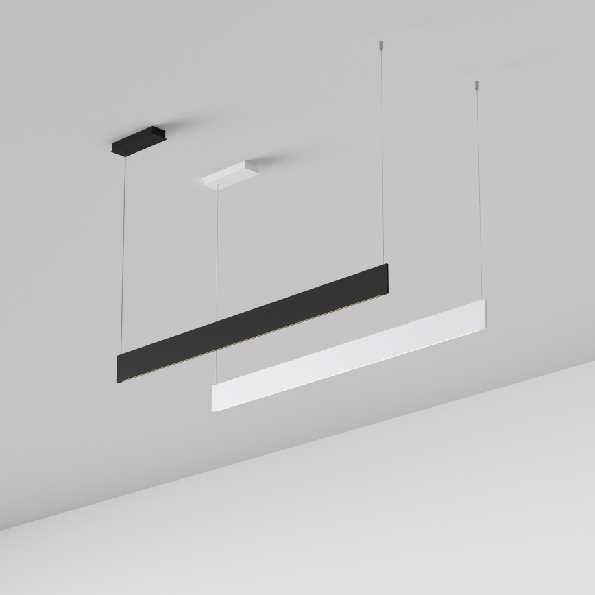 Ideal Lux - LED-Pendelleuchte an Stahlseil STEEL LED/24W/230V 3000K CRI 90 120 cm weiß