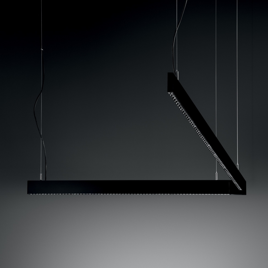Ideal Lux - LED-Pendelleuchte an Stahlseil STEEL LED/29W/230V 3000K CRI 90 120 cm schwarz