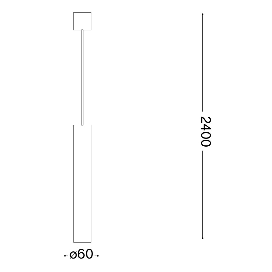 Ideal Lux - LED-Pendelleuchte mit Kabel LOOK 1xGU10/7W/230V CRI 90 Ø 6 cm glänzender Chrom