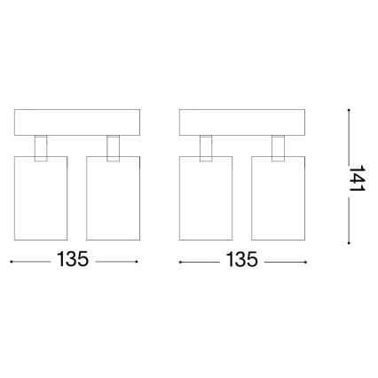 Ideal Lux - LED-Spot DYNAMITE 4xGU10/7W/230V CRI 90 schwarz
