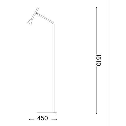 Ideal Lux - LED Stehleuchte DIESIS LED/4,5W/230V CRI 95 mattierter Chrom