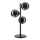 Ideal Lux - LED-Tischlampe PERLAGE 3xG9/3W/230V schwarz/rauchschwarz