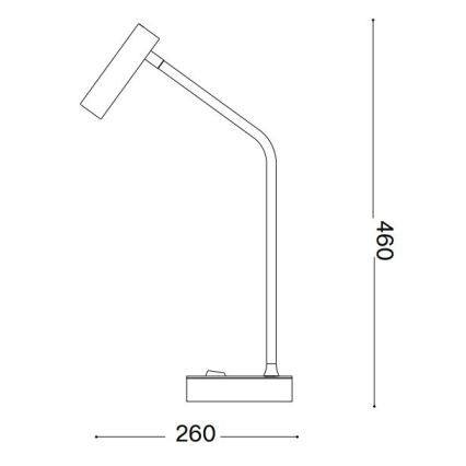 Ideal Lux - LED-Tischleuchte EASY LED/3,5W/230V CRI 90 schwarz
