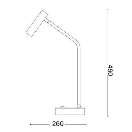 Ideal Lux - LED-Tischleuchte EASY LED/3,5W/230V CRI 90 weiß