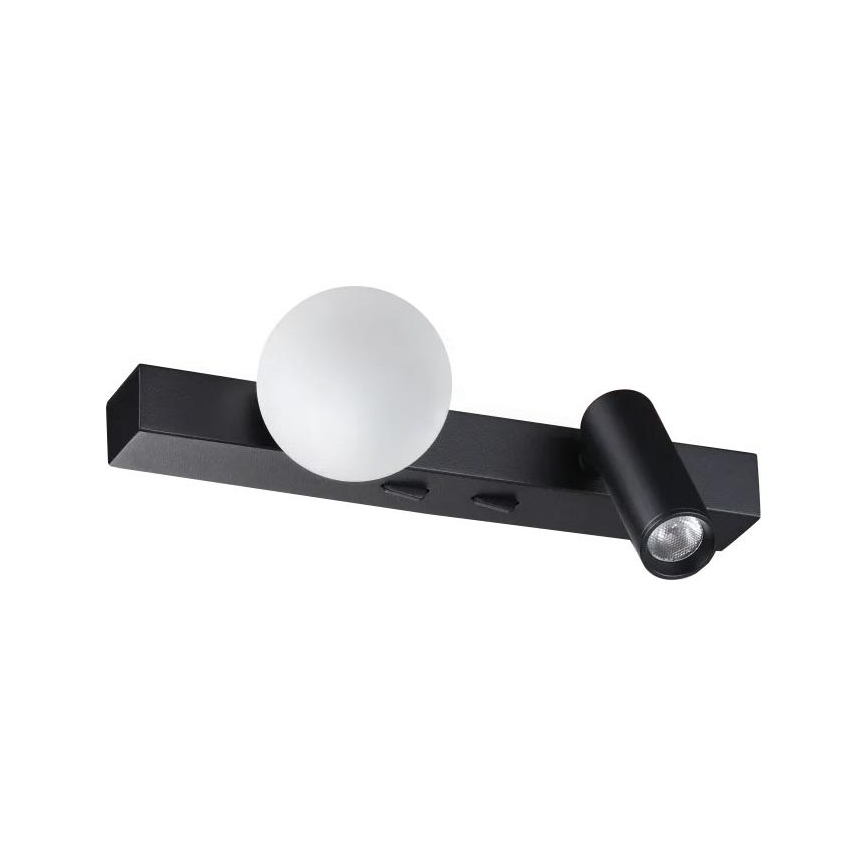 Ideal Lux - LED-Wandleuchte BINOMIO 2xLED/3W/230V CRI 90 schwarz