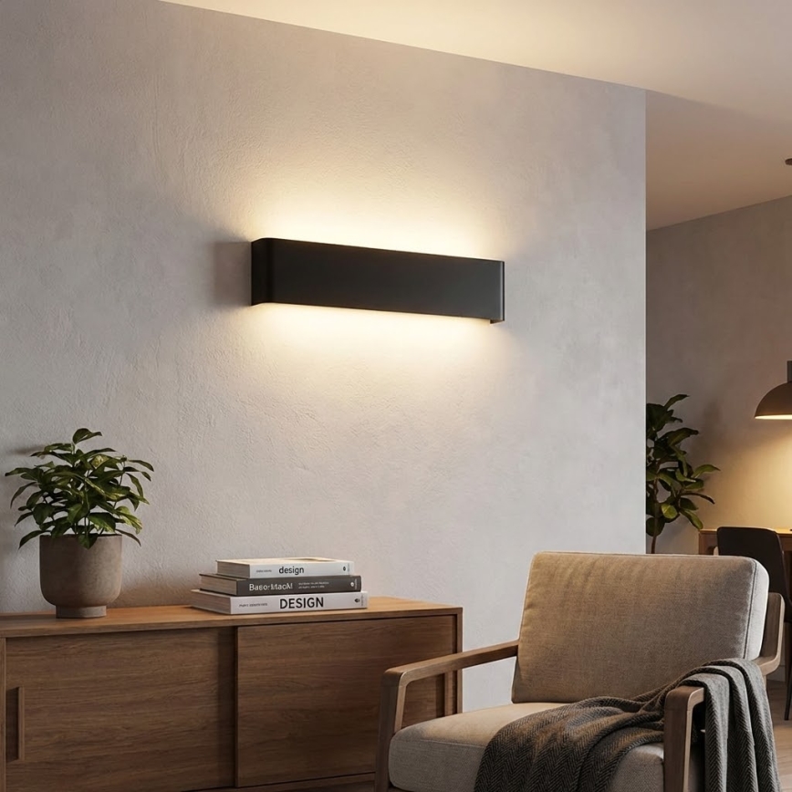 Ideal Lux - LED-Wandleuchte DELTA LED/37W/230V 3000K 110 cm CRI 90 schwarz