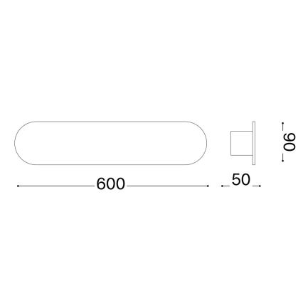 Ideal Lux - LED-Wandleuchte ECHO LED/30W/230V 60 cm CRI 90 Messing