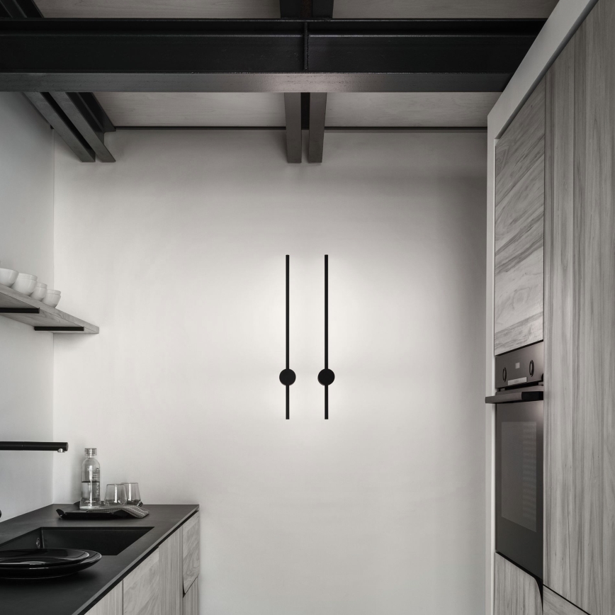 Ideal Lux - LED-Wandleuchte ESSENCE LED/12W/230V 4000K 70 cm CRI 90 schwarz