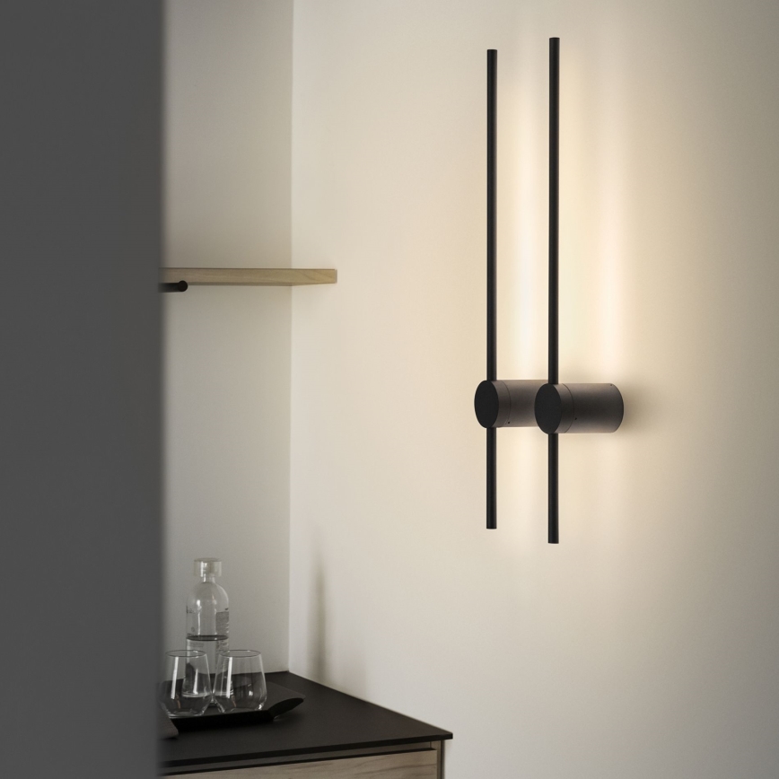 Ideal Lux - LED-Wandleuchte ESSENCE LED/12W/230V 70 cm 3000K CRI 90 schwarz