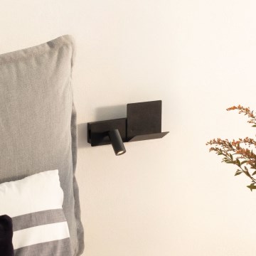 Ideal Lux - LED-Wandleuchte KOMODO LED/4,5W/230V USB CRI 90 schwarz