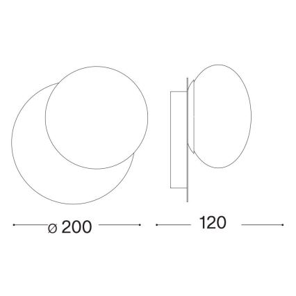 Ideal Lux - LED-Wandleuchte NINFEA 1xGX53/9W/230V golden