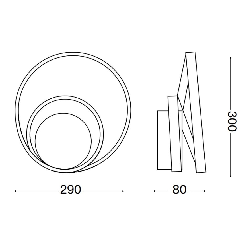 Ideal Lux - LED-Wandleuchte OZ LED/26W/230V CRI 90 weiß