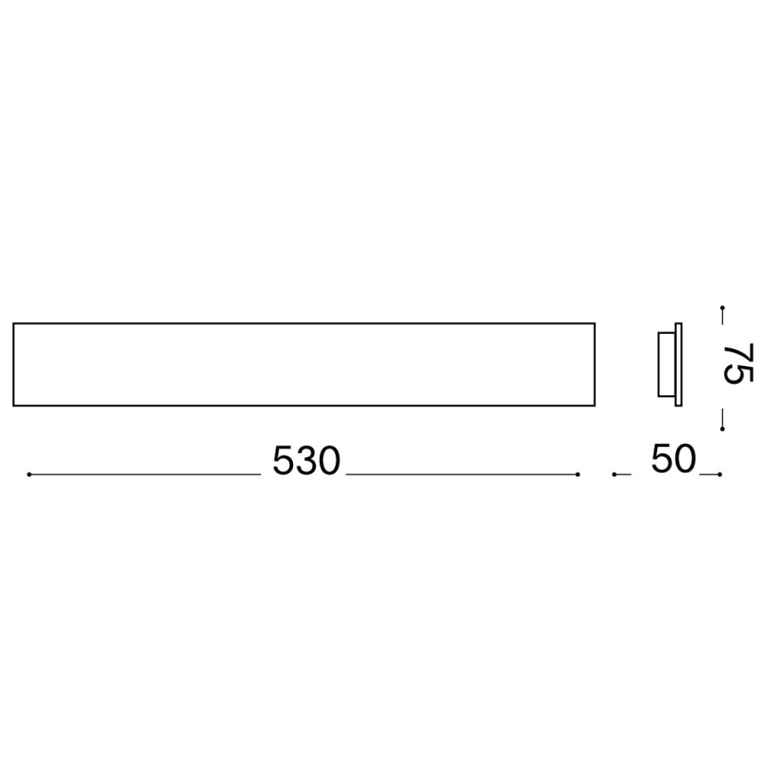 Ideal Lux - LED-Wandleuchte ZIG ZAG LED/23W/230V 53 cm CRI 90 weiß