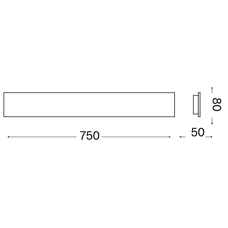 Ideal Lux - LED-Wandleuchte ZIG ZAG LED/30W/230V 75 cm CRI 90 Messing