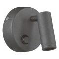 Ideal Lux - LED-Wandspot PAGE LED/3W/230V CRI 90 schwarz