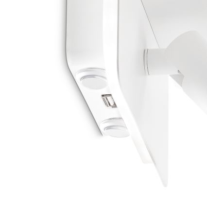 Ideal Lux - LED-Wandspot PIANO LED/10W/230V CRI 90 USB weiß