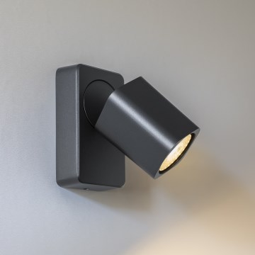 Ideal Lux - LED-Wandspot RUDY 1xGU10/7W/230V CRI 90 schwarz