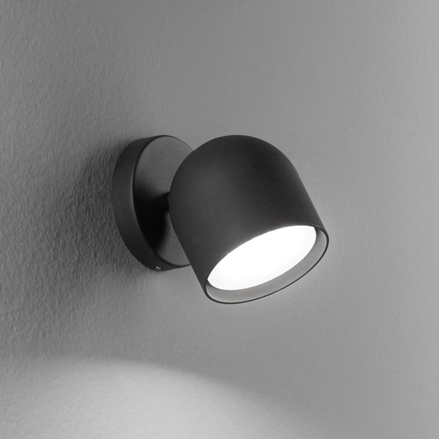 Ideal Lux - LED-Wandstrahler DODO 1xGX53/9W/230V schwarz