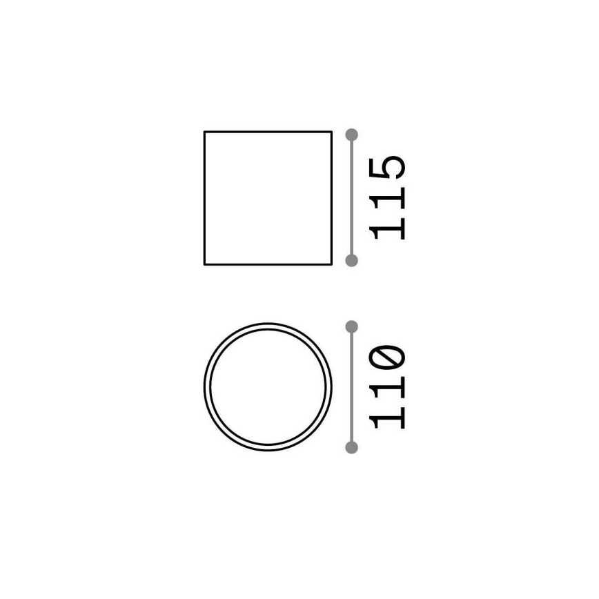 Ideal Lux - Luce Spot da bagno GUN 1xGU10/28W/230V IP44 bianco