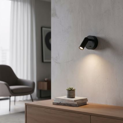 Ideal Lux - Luce Spot da parete a LED BEAN LED/3W/230V CRI 90 nero