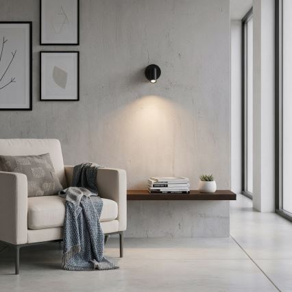 Ideal Lux - Luce Spot da parete a LED BEAN LED/3W/230V CRI 90 nero