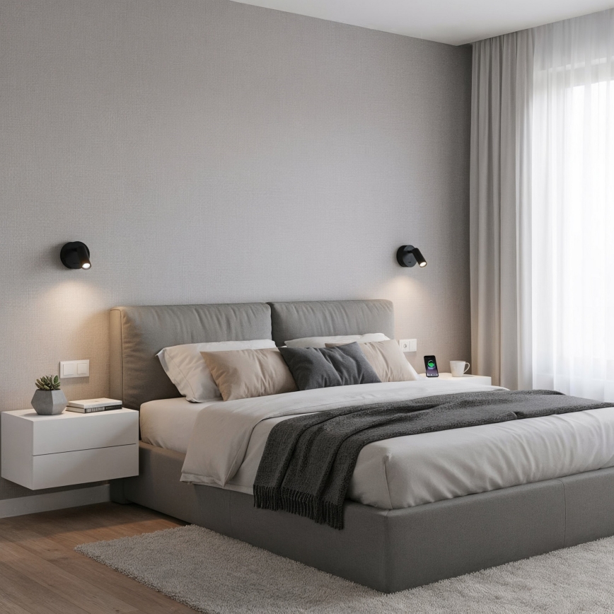 Ideal Lux - Luce Spot da parete a LED BEAN LED/3W/230V CRI 90 nero