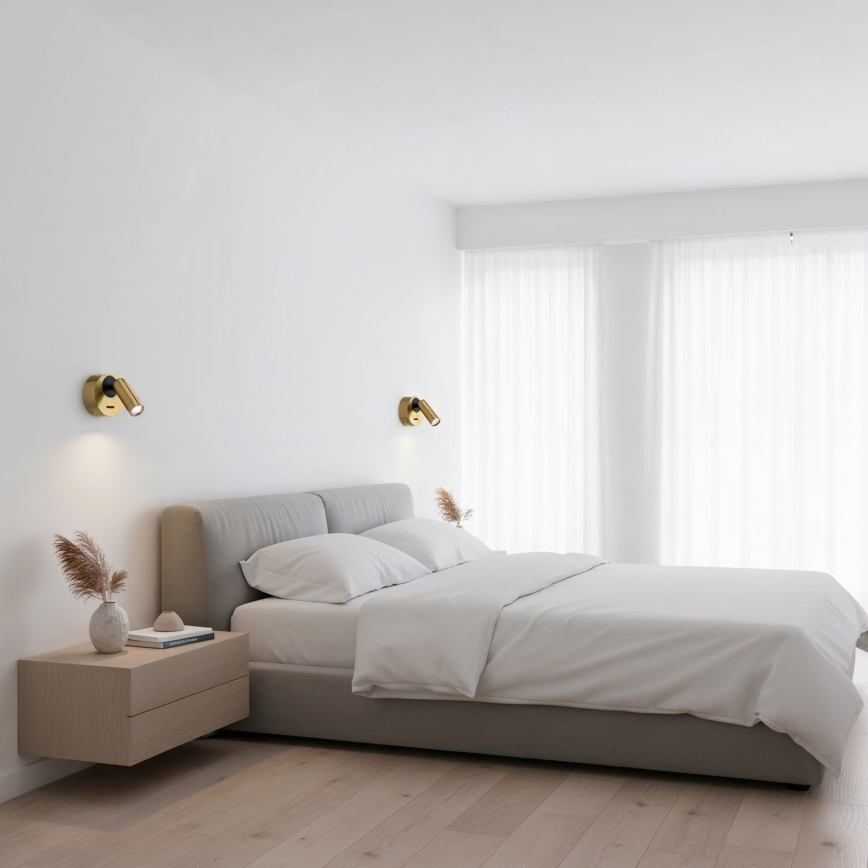 Ideal Lux - Luce Spot da parete a LED BEAN LED/3W/230V CRI 90 ottone