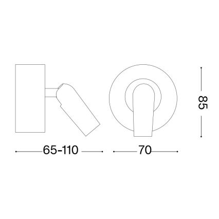 Ideal Lux - Luce Spot da parete a LED BEAN LED/3W/230V CRI 90 ottone