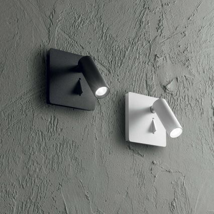 Ideal Lux - Luce Spot da parete a LED LITE LED/3W/230V CRI 90 nero
