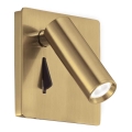 Ideal Lux - Luce Spot da parete a LED LITE LED/3W/230V CRI 90 ottone