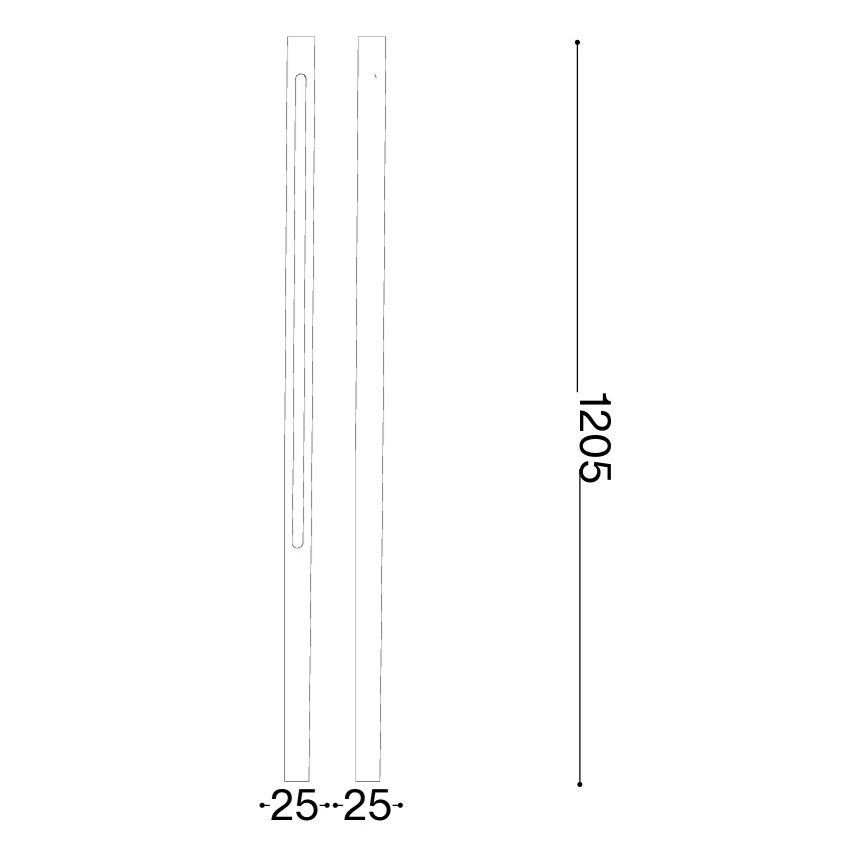 Ideal Lux - Luminaire d'extérieur JEDI LED/19W/230V 120 cm IRC 90 IP65 anthracite